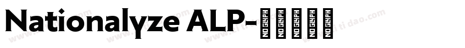 Nationalyze ALP字体转换